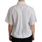 Dolce & Gabbana White Collared Short Sleeve Polo Shirt Top TSH4314-46