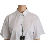 Dolce & Gabbana White Collared Short Sleeve Polo Shirt Top TSH4314-46