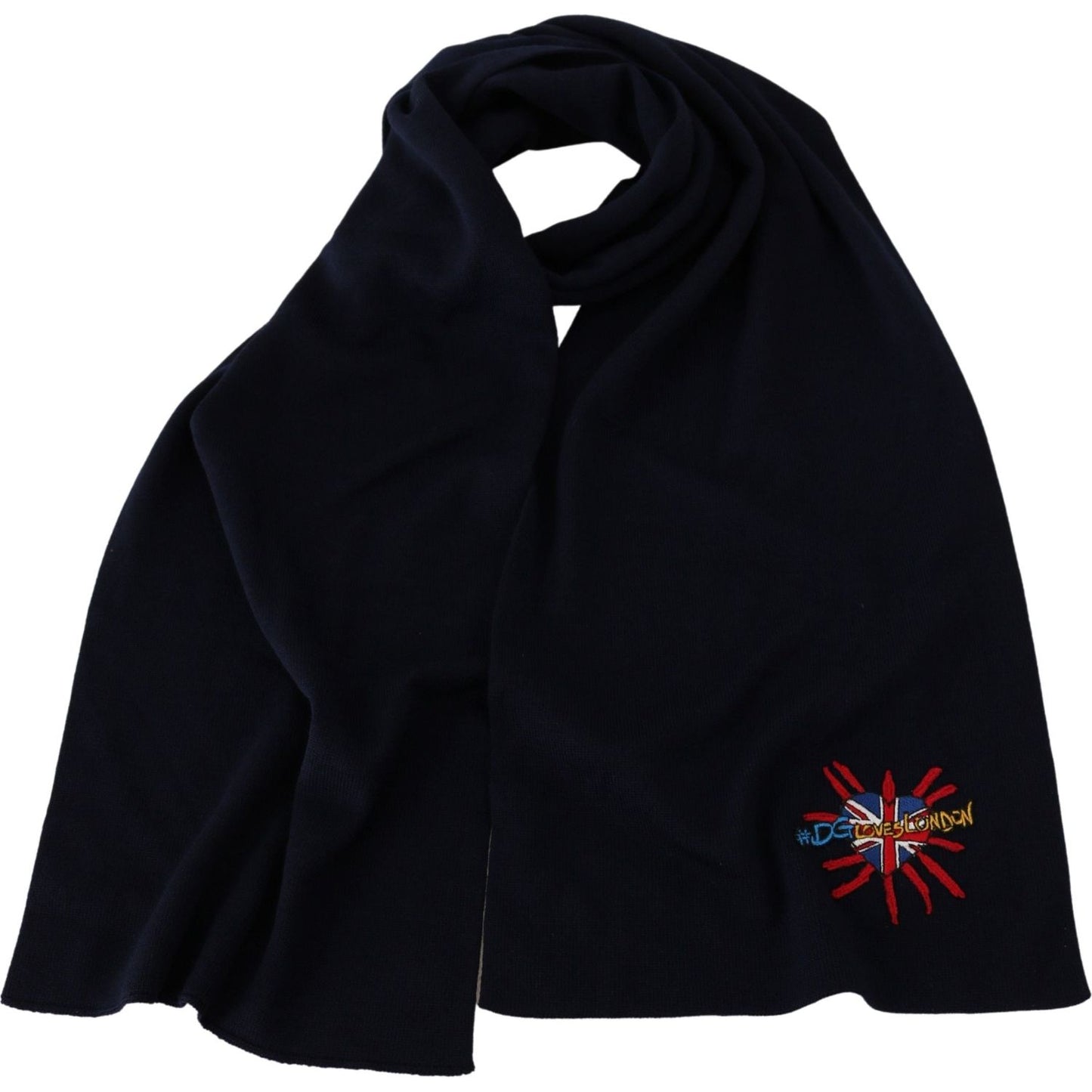 Dolce & Gabbana Blue #DGLovesLondon Wrap Shawl Wool Scarf