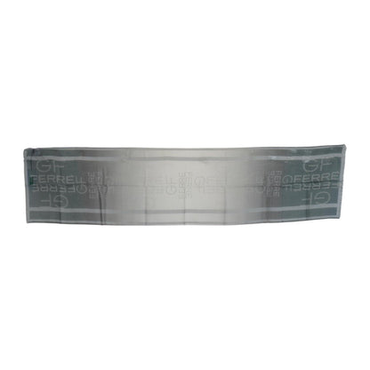 GF Ferre Gray Wool Viscose Foulard Patterned Branded Scarf