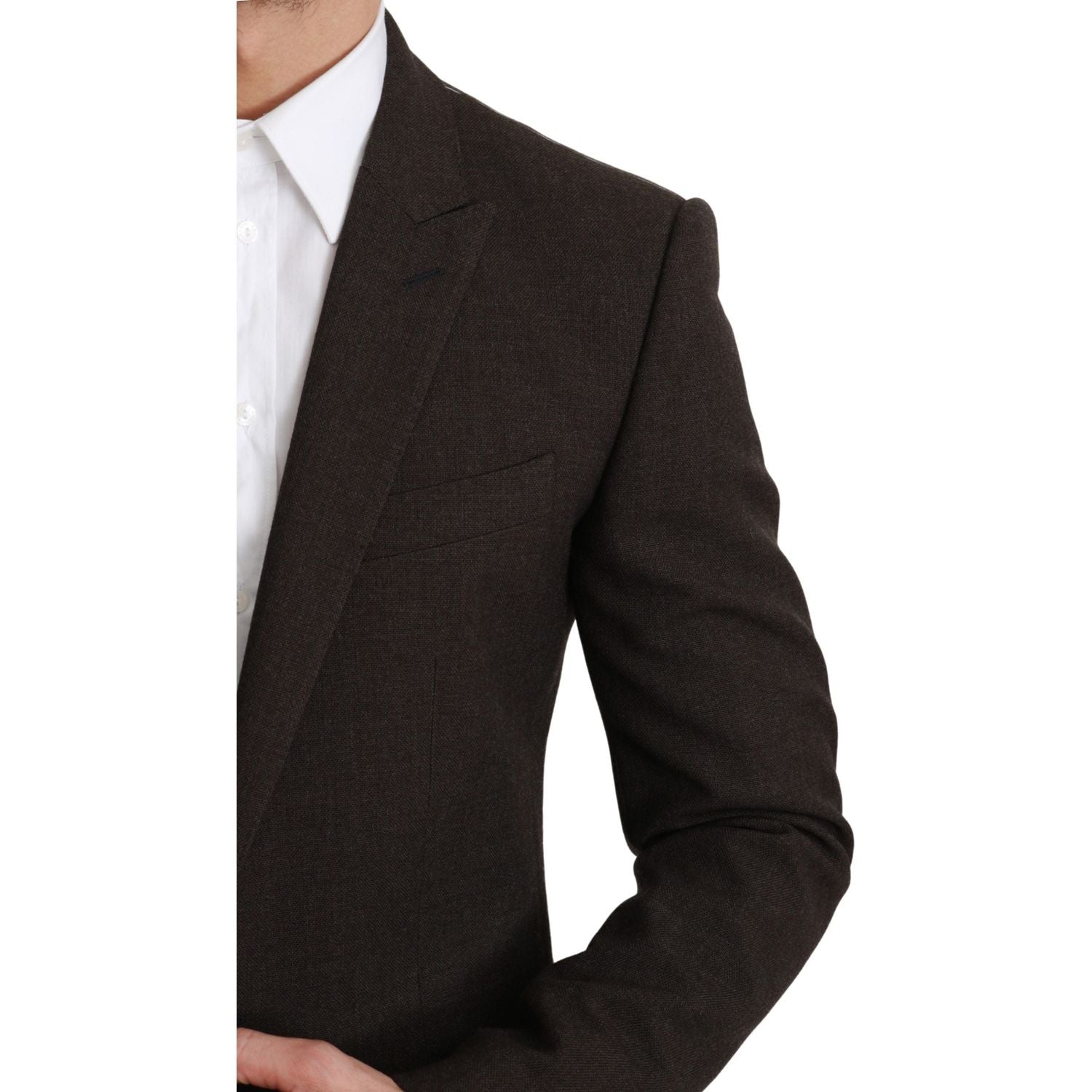 Dolce & Gabbana Brown Slim Fit Coat Jacket MARTINI Blazer