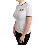 Dolce & Gabbana White Cotton Polo #dgfamily T-shirt TSH4550-36