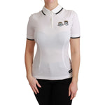 Dolce & Gabbana White Cotton Polo #dgfamily T-shirt TSH4550-36