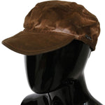 Costume National Brown Newsboy Beret Cabbie Fedora Hat HAT20002-57