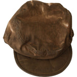Costume National Brown Newsboy Beret Cabbie Fedora Hat HAT20002-57