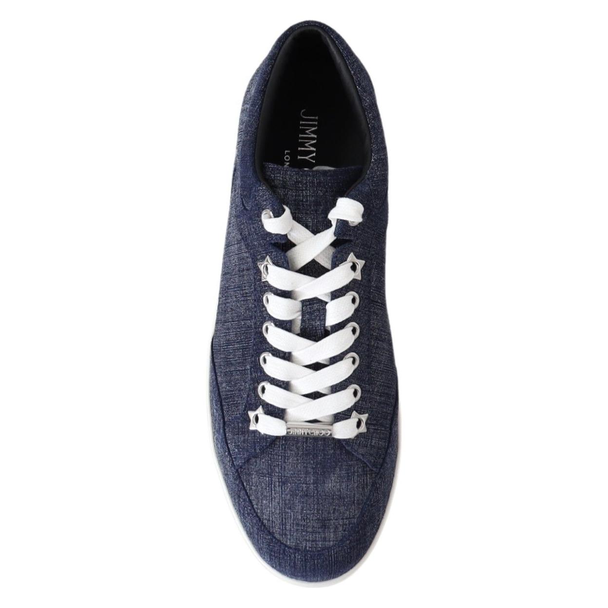 Jimmy Choo Miami Blue Denim Sneakers