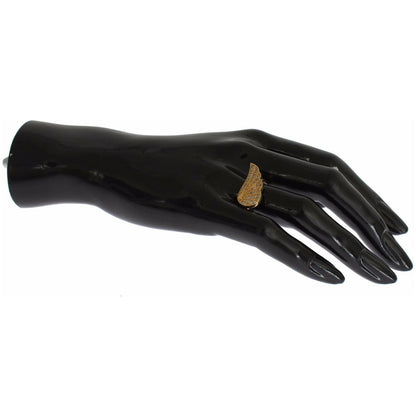 Nialaya Womens Clear CZ Gold 925 Silver Authentic Ring