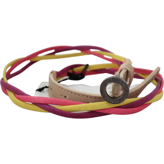 Costume National Multicolor Twisted Faux Leather Belt Belt Costume National Sienna