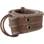 Dolce & Gabbana Chic Beige Leather Adjustable Belt Belt Dolce & Gabbana Dim Gray
