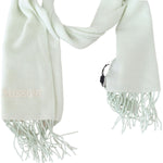 Missoni Light Green Pattern Cashmere Unisex Wrap Fringes Scarf MS2045