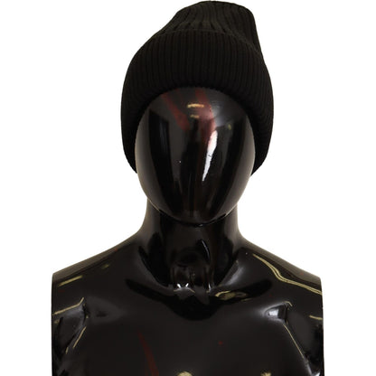 Dolce & Gabbana Black Wool Knit Women Winter Hat