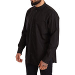 Dolce & Gabbana Black 100% Cotton Formal Dress Top Shirt TSH6420 -38