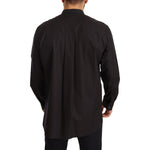 Dolce & Gabbana Black 100% Cotton Formal Dress Top Shirt TSH6420 -38