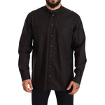 Dolce & Gabbana Black 100% Cotton Formal Dress Top Shirt TSH6420 -38