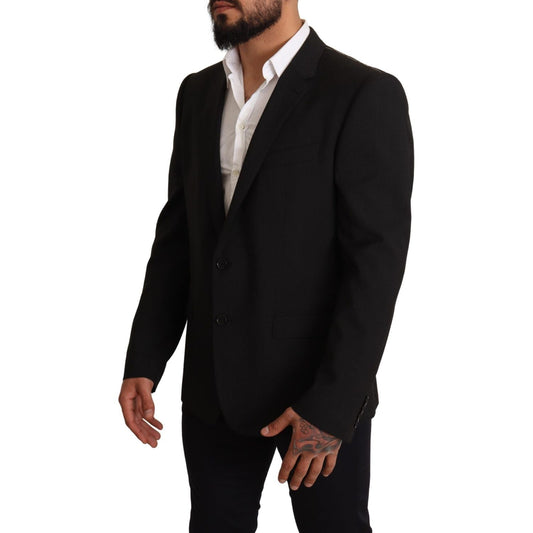 Dolce & Gabbana Elegant Slim Fit Martini Blazer Jacket Dolce & Gabbana Black