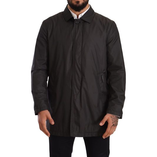 Dolce & Gabbana Elegant Black Trench Coat for Sophisticated Men Dolce & Gabbana Black