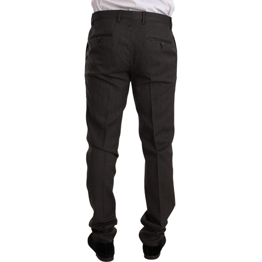 Dolce & Gabbana Elegant Gray Martini Woolen Suit Set Suit Dolce & Gabbana Black