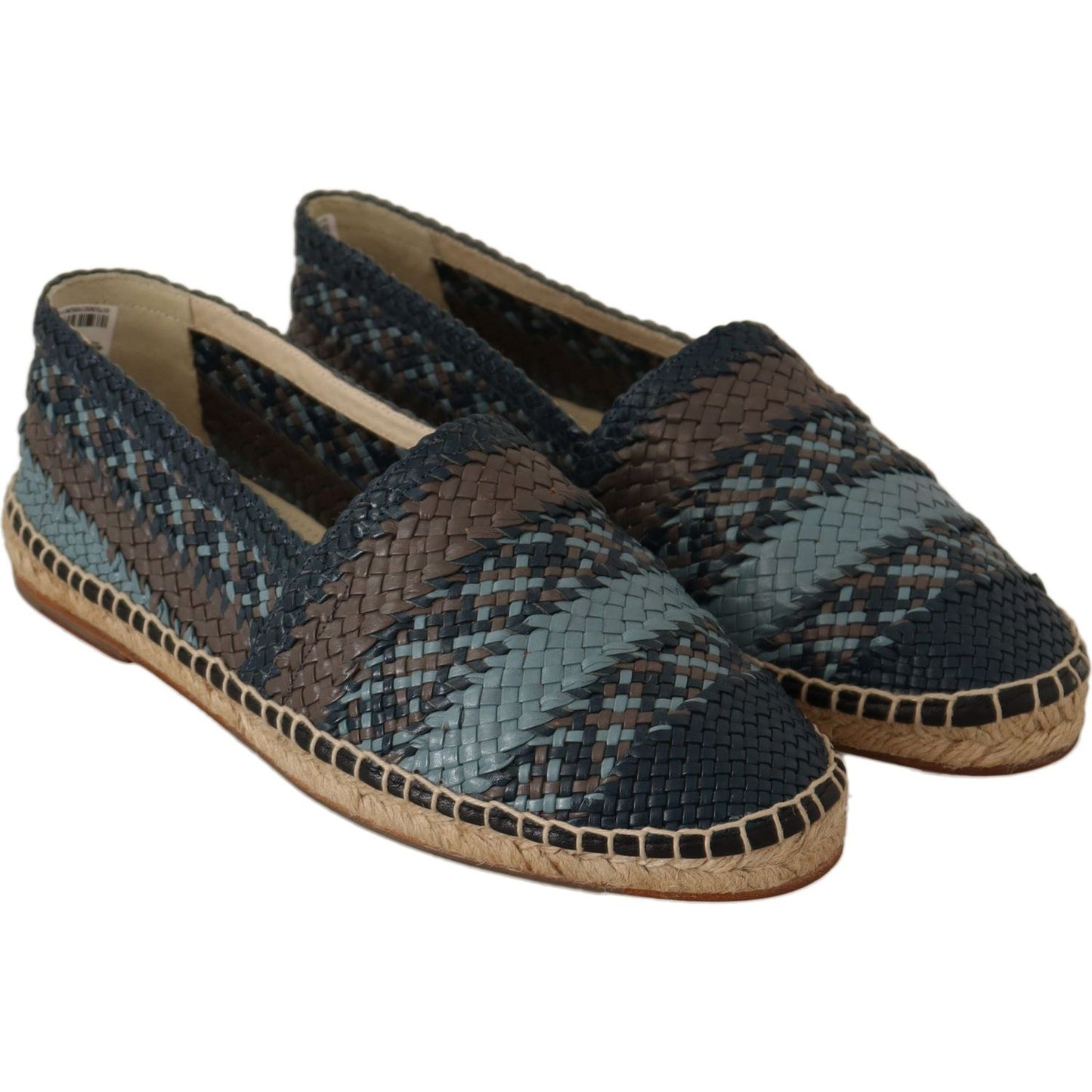 Dolce & Gabbana Blue Gray Slip On Buffalo Espadrille Shoes