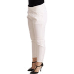 CYCLE Elegant Slim Fit White Skinny Pants WOMAN TROUSERS CYCLE Light Gray