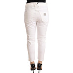 CYCLE Elegant Slim Fit White Skinny Pants WOMAN TROUSERS CYCLE Light Gray