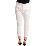 CYCLE Elegant Slim Fit White Skinny Pants WOMAN TROUSERS CYCLE Light Gray