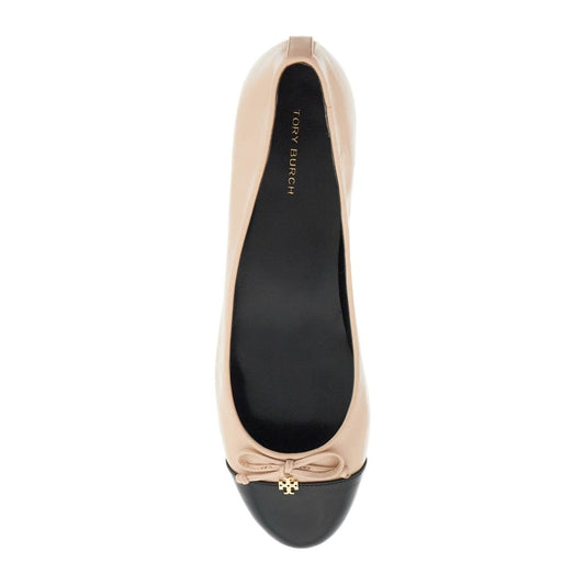 Tory Burch ballet flats with contrasting toe Flat Shoes Tory Burch Wheat