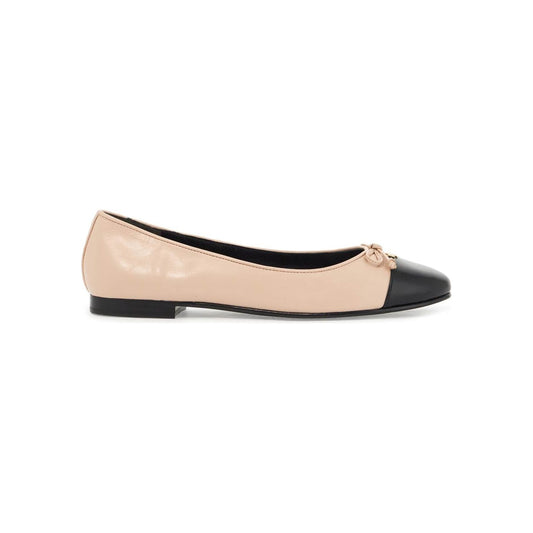 Tory Burch ballet flats with contrasting toe Flat Shoes Tory Burch Wheat