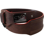 Costume National Elegant Dark Brown Leather Fashion Belt WOMAN BELTS Costume National Dark Slate Gray