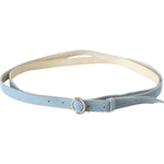 Costume National Blue Skinny Leather Fashion Waist Belt BEL61059- 175cm