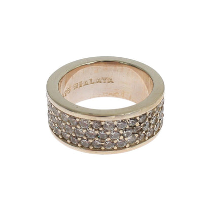 Nialaya Silver Womens CZ 925 Sterling Ring