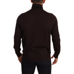 Dolce & Gabbana Brown Cashmere Turtleneck Pullover Sweater TSH6593 -46