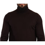 Dolce & Gabbana Brown Cashmere Turtleneck Pullover Sweater TSH6593 -46