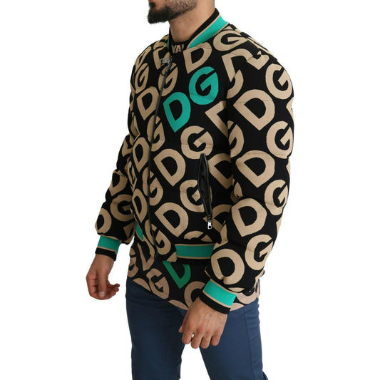 Dolce & Gabbana Iconic Printed Bomber Jacket – Exquisite Design Dolce & Gabbana Rosy Brown