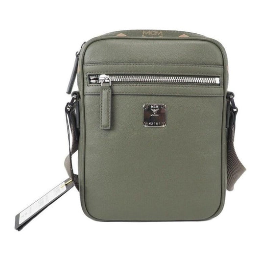 MCM Klassik Mini Sea Turtle Visetos Mixed Leather Multifunction Crossbody Bag Green MCM Dim Gray