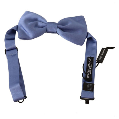 Dolce & Gabbana Purple 100% Silk Adjustable Neck Papillon Bow Tie