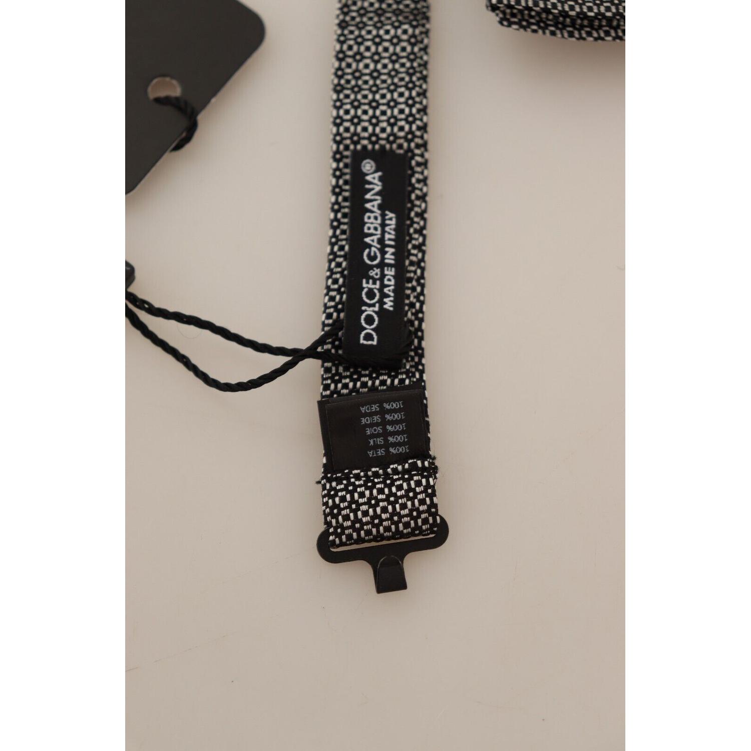 Dolce & Gabbana Multicolor Patterned Adjustable Neck Papillon Bow Tie