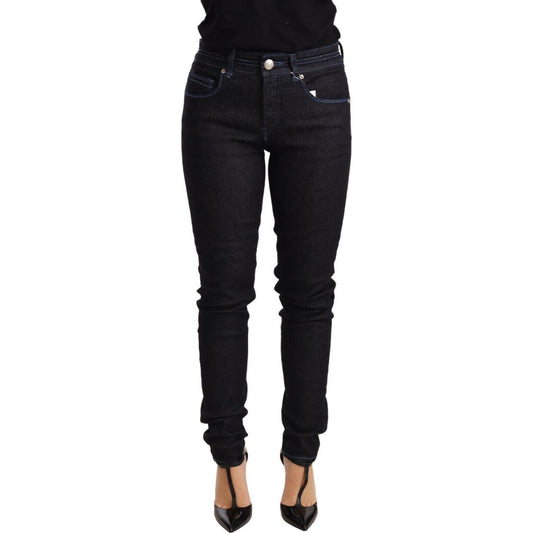 Acht Sleek Low Waist Skinny Denim Jeans & Pants Acht Black