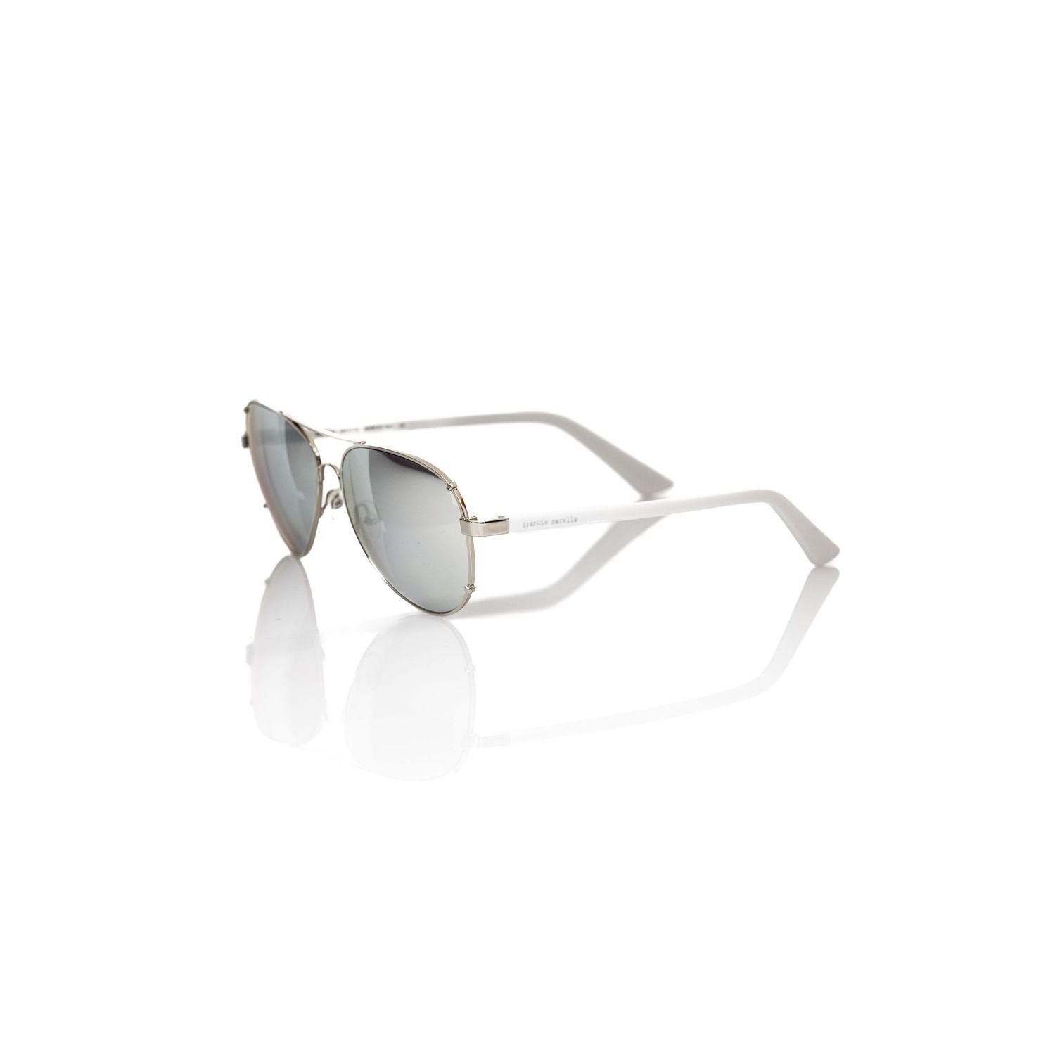 Frankie Morello Silver Metallic Fiber Men's Sunglass
