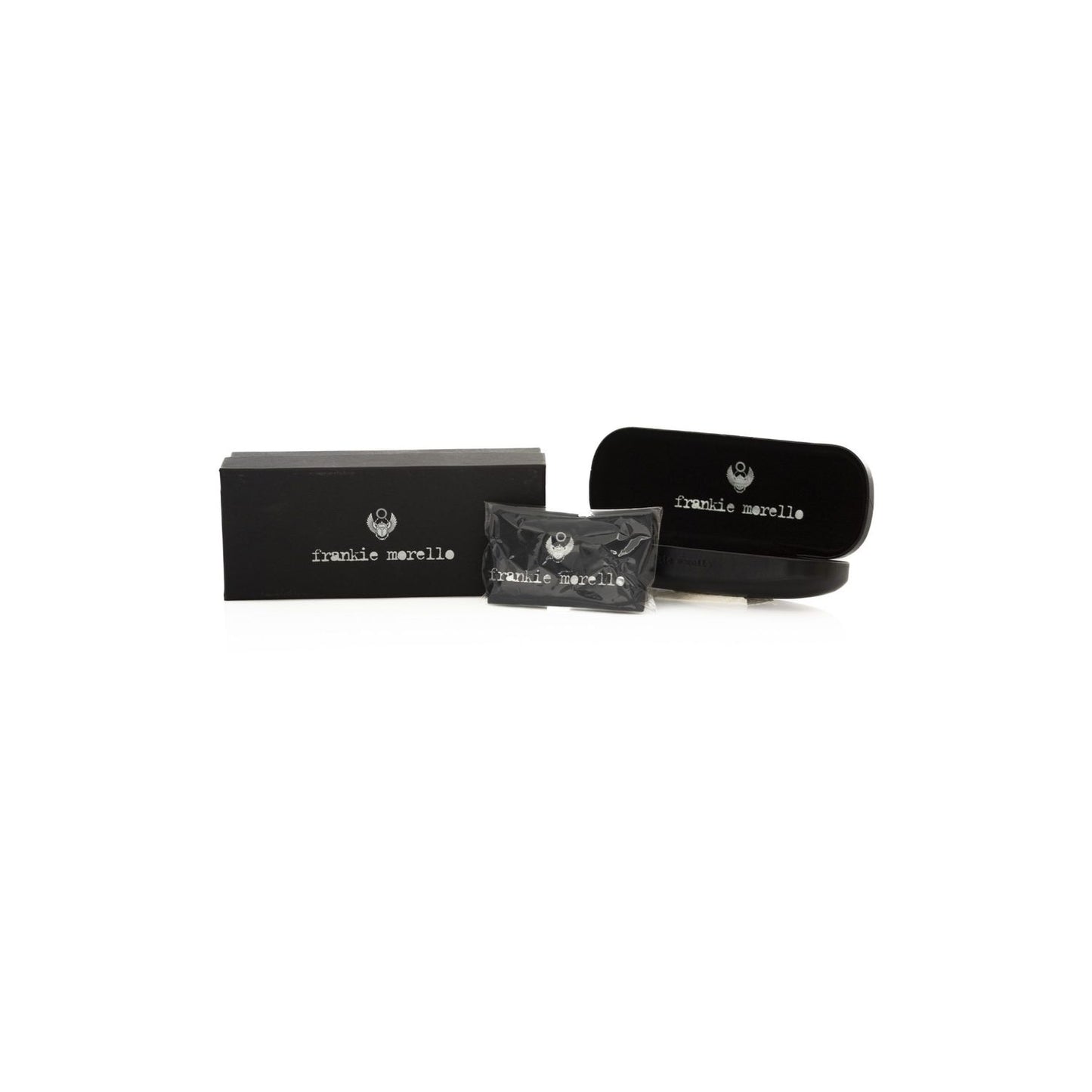 Frankie Morello Black Metallic Men's Sunglass Shield