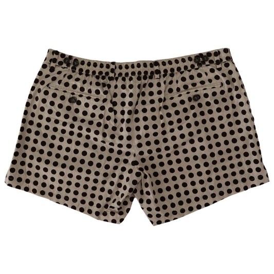 Dolce & Gabbana Elegant Polka Dot Cotton Shorts Dolce & Gabbana Dim Gray