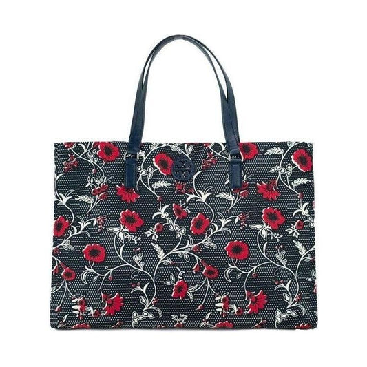 Tory Burch Medium Nylon Retro Batik Print Shoulder Tote Handbag WOMAN TOTES Tory Burch Dark Slate Gray