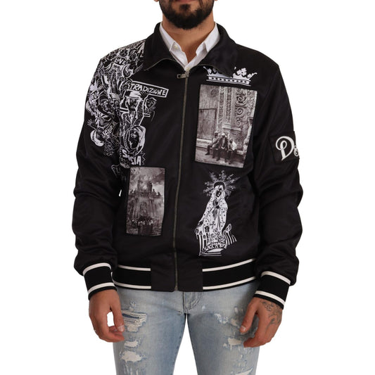 Dolce & Gabbana Stunning Superstizione Zip Sweater Dolce & Gabbana Dark Gray