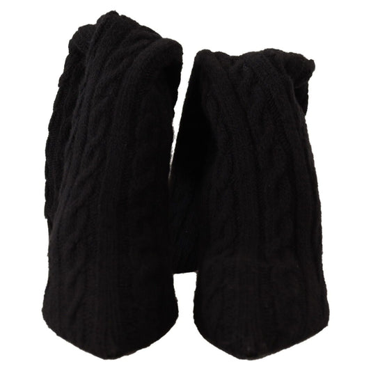 Dolce & Gabbana Elegant Stretch Sock Boots in Black Dolce & Gabbana Black