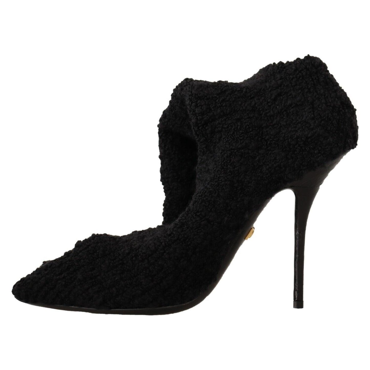 Dolce & Gabbana Black Stretch Socks Knee High Booties Shoes