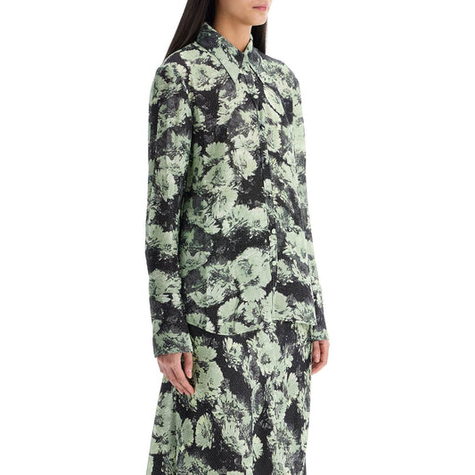 Tory Burch printed viscose shirt Topwear Tory Burch Dark Gray