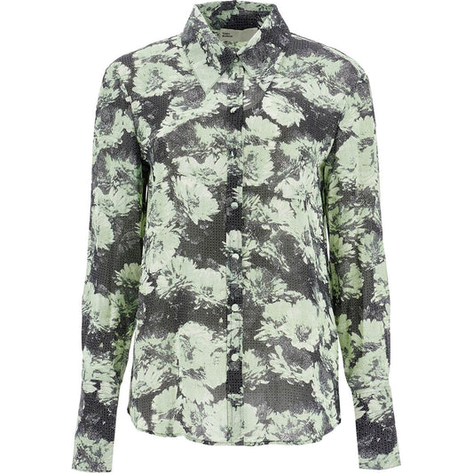 Tory Burch printed viscose shirt Topwear Tory Burch Gray