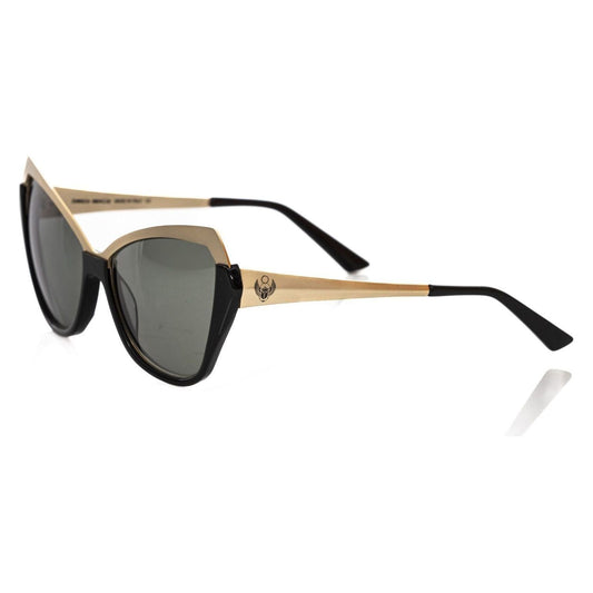 Frankie Morello Black Acetate Women Sunglasses Frankie Morello Dim Gray