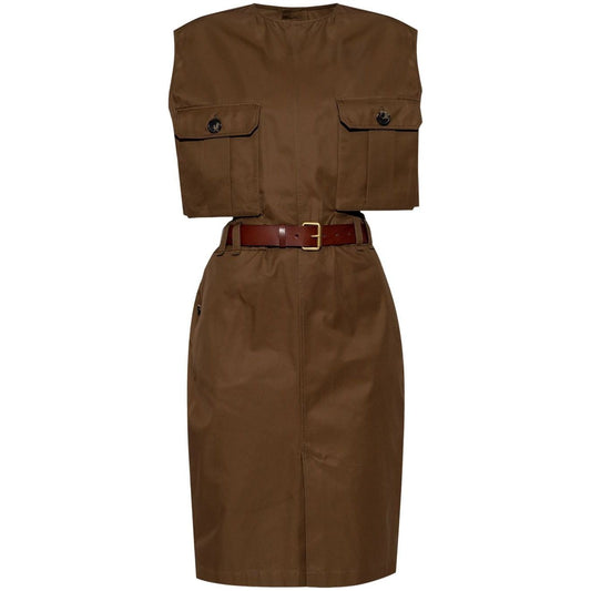Saint Laurent  Dresses Beige Dresses Saint Laurent Dark Olive Green