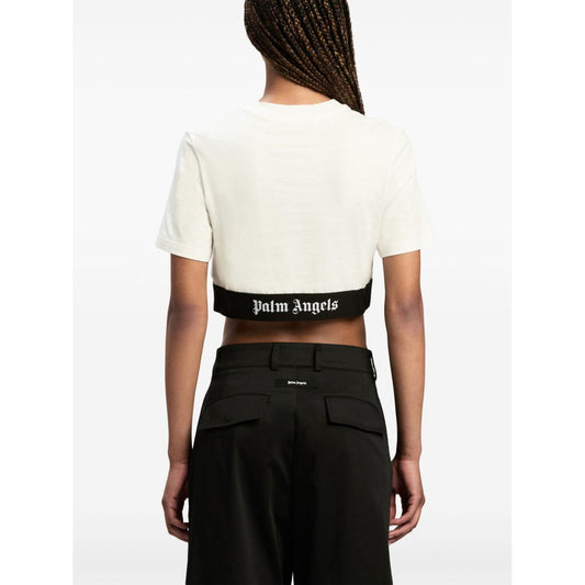 Palm Angels T-shirts and Polos White Topwear Palm Angels White Smoke