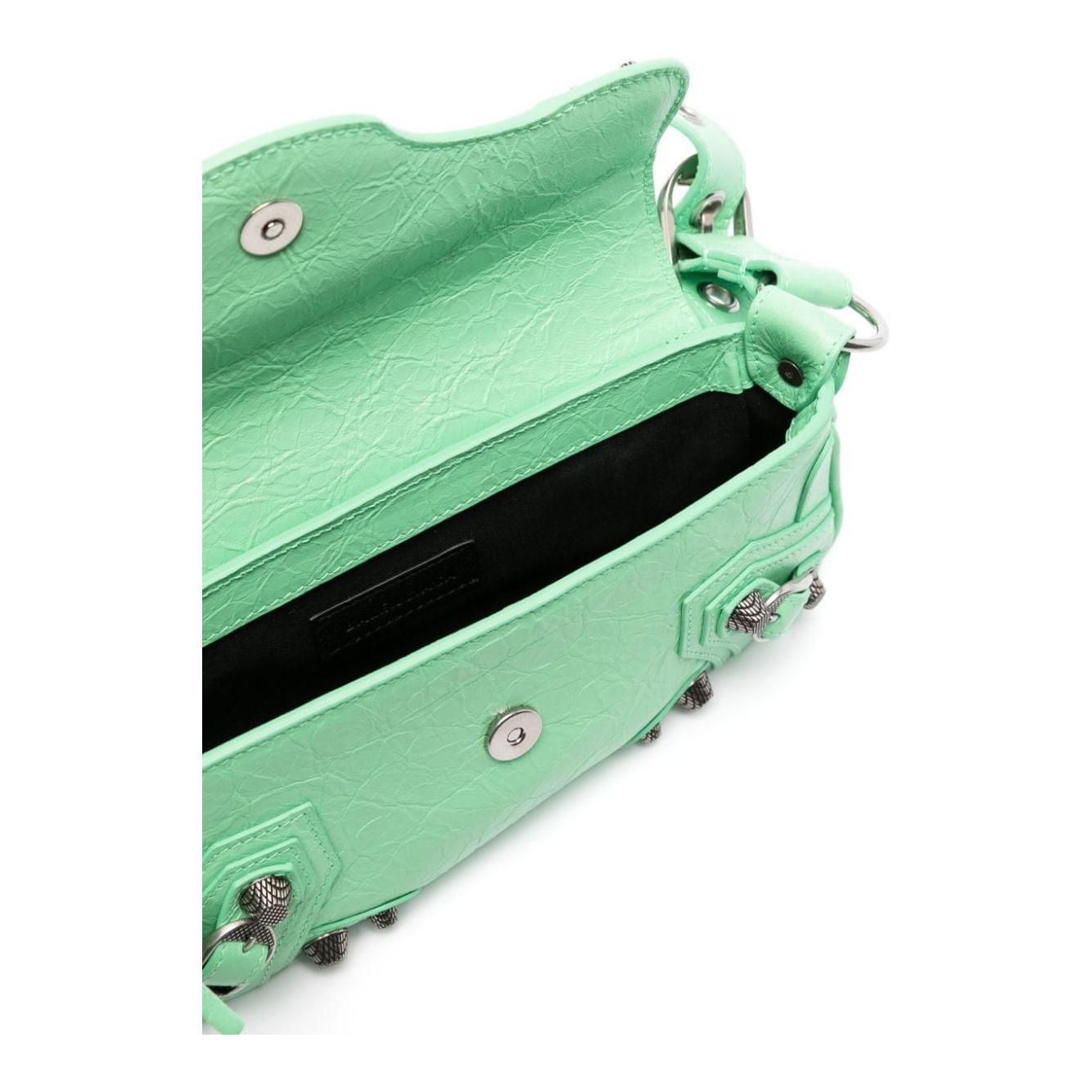 Front view with bag zipped and handles upright.
